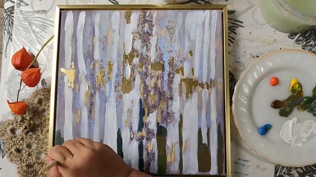 Переделка картины из ФИКС ПРАЙС!💚РИСУЕМ акриловыми красками. смотреть онлайн