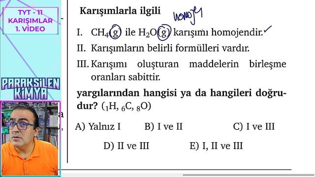 TYT - 11 - KARIŞIMLAR - 1. VİDEO ( pdf ) смотреть онлайн