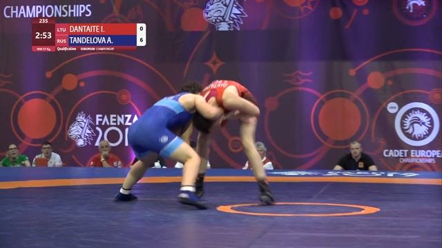 Qual. WW - 57 kg: I. DANTAITE (LTU) v. A. TANDELOVA (RUS) смотреть онлайн