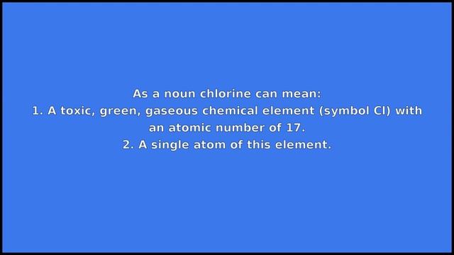 CHLORINE - Meaning and Pronunciation смотреть онлайн