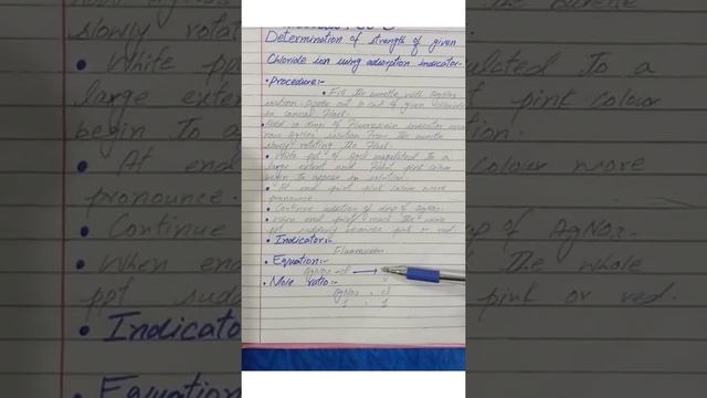 Determination of chloride ion content in given sample|| adsorption indicator| flourescene indicator смотреть онлайн