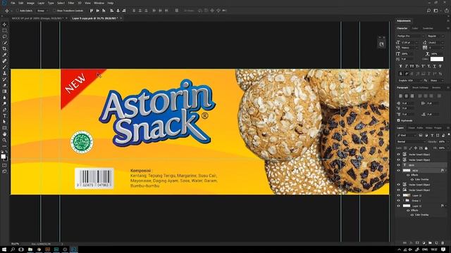 Desain Kemasan Makanan Ringan "ASTORIN SNACK" | Tutorial смотреть онлайн