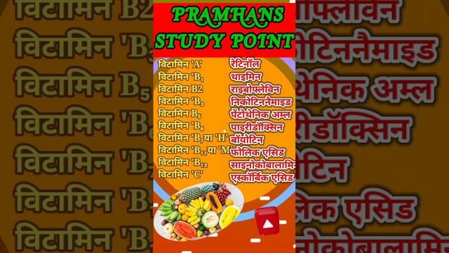 vitamin (विटामिन) #science #ssc_gd #biology смотреть онлайн