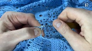 Скатерть крючком, Самира, часть 6 из 7 (64-72 ряд)