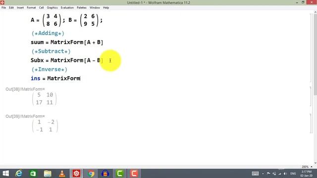 Matrix Operations Using Mathematica Easy For Beginners смотреть онлайн