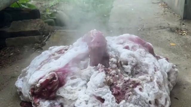 Опасный химический эксперимент 💀 марганец, жидкое мыло, вода и 60 % перекись водорода. смотреть онлайн