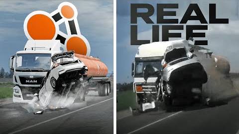Аварии на реальных событиях в BeamNG.Drive #56