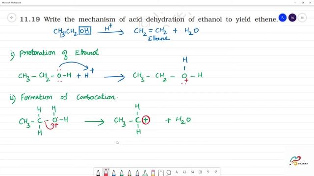 Write the mechanism of acid dehydration of ethanol to yield ethene. смотреть онлайн