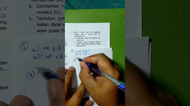 2. Atom S (nomor atom 16) bergabung dengan atom Cl (nomor atom 17) membentuk SCl2 a.Gambarkan rumus смотреть онлайн