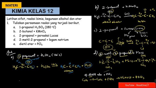 Latihan Soal Sifat, Reaksi Kimia dan Kegunaan Alkohol dan Eter смотреть онлайн