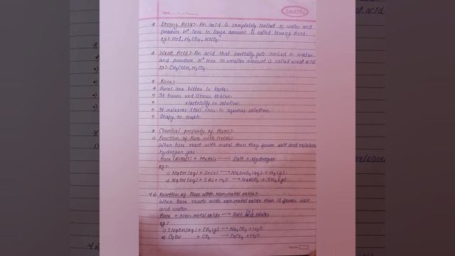Acids,Bases and Salts notes l Chemistry notes class-10th chapter -2 l Term 1 exam notes l Study gea смотреть онлайн