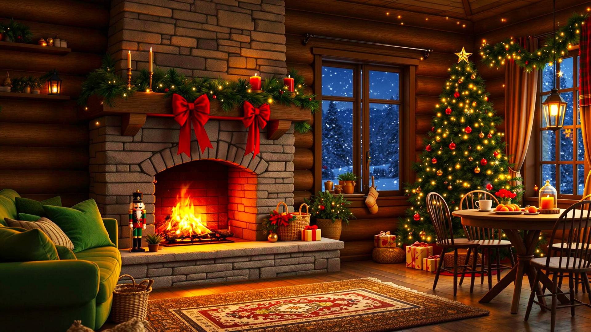 Красивая рождественская музыка. Предновогоднее настроение Фоновая музыка смотреть онлайн