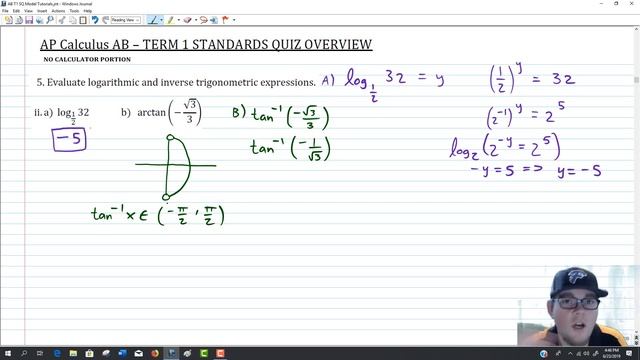 AB T1 SQ Model 5 - Log and Inverse Trig Expressions смотреть онлайн