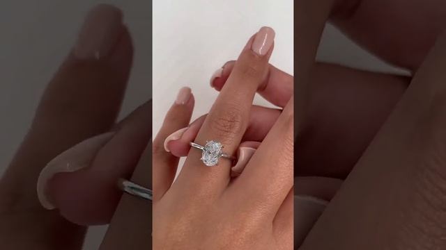 Louily Oval Cut Simulated Diamond Solitaire Engagement Ring In Sterling Silver смотреть онлайн