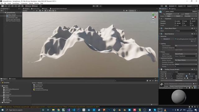 Perlin Noise compute shader in Unity (Wave Effect) смотреть онлайн