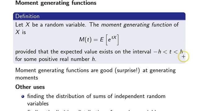 Moment generating function definition смотреть онлайн
