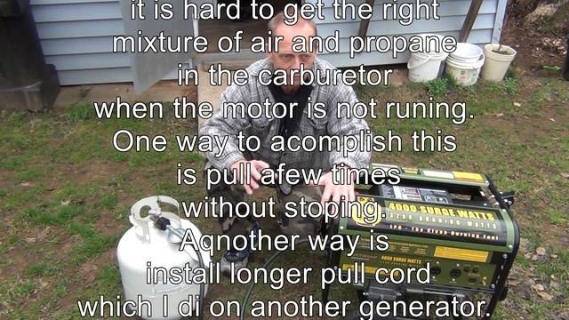 How to start propane generator смотреть онлайн