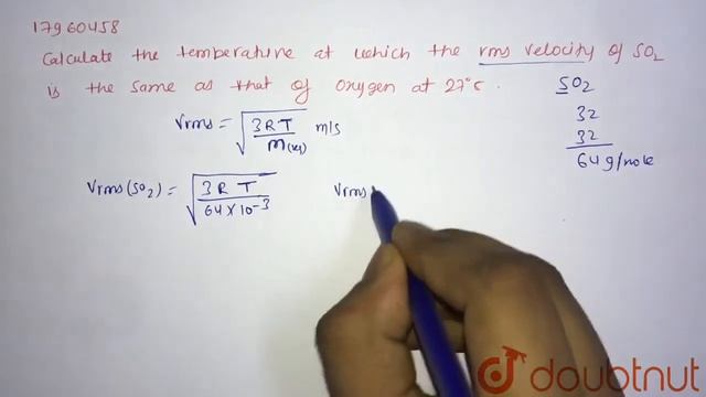 Calculate the temperature at which the rms velocity of `SO_(2)` is the same as that of oxygen at `2 смотреть онлайн