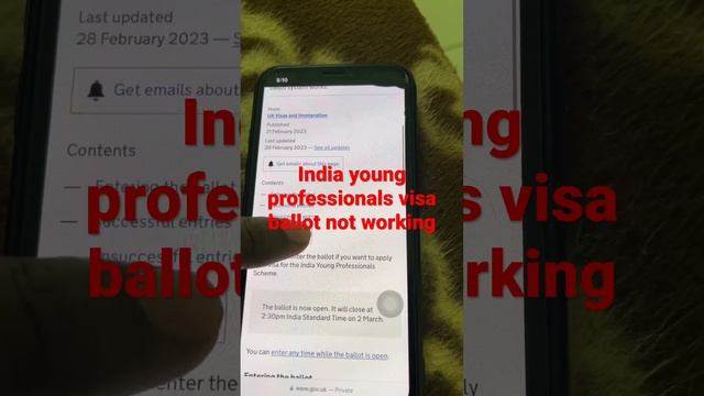 India youth mobility visa ballot link not working смотреть онлайн