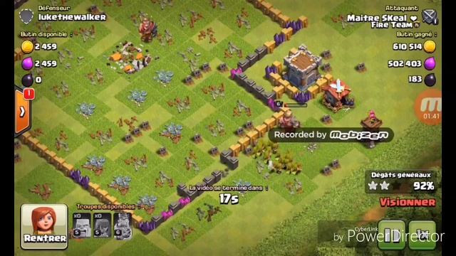 Clash of clan! OMG Se butin de fou 600 000 mille de chaque ! смотреть онлайн