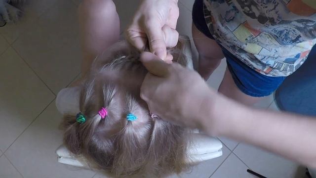 Прическа с цветными резинками | Прически для девочек смотреть онлайн