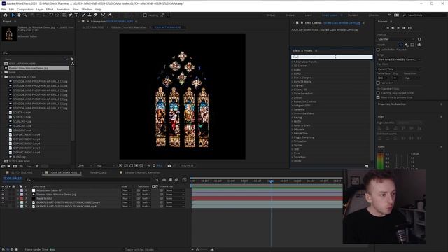 Glowing Glitched Stained Glass effect | Glitch Machine Tutorial смотреть онлайн