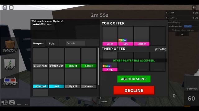 Trading C Saw and slasher set for c fang my fav! смотреть онлайн