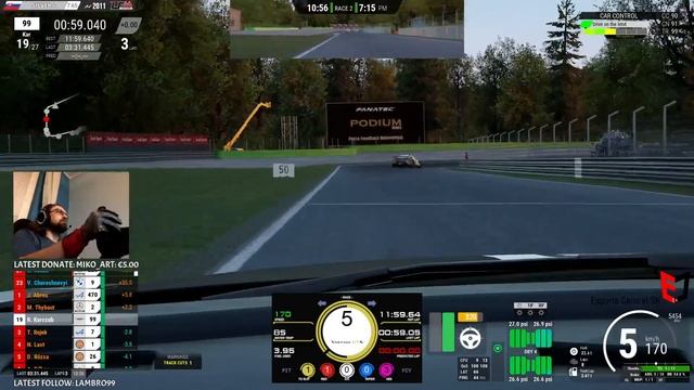 Monza - Aston Martin AMR V8 Vantage GT4 (2018) - PB 1:59.010 - ACC v1.9.4 смотреть онлайн