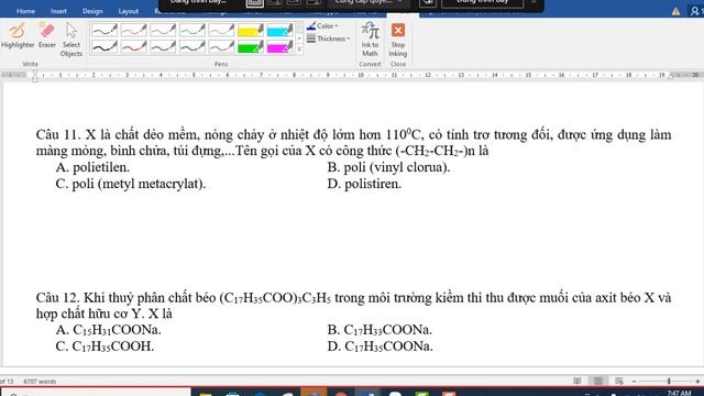 HÓA 12 - ĐỀ 1 - ÔN KIỂM TRA CUỐI KÌ 1 смотреть онлайн