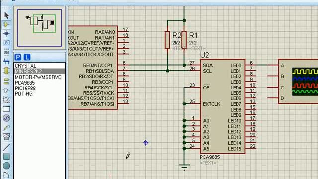 Manejo del PCA9685 con PIC16F88 en MikroBasic pro for PIC смотреть онлайн