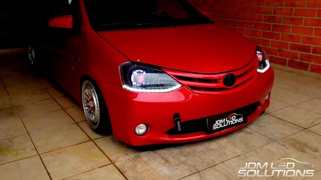 Faróis Toyota Etios + Projetores Porsche + DRL Ghost + Lentes personalizadas + DemonEyes + Xenon 55 смотреть онлайн