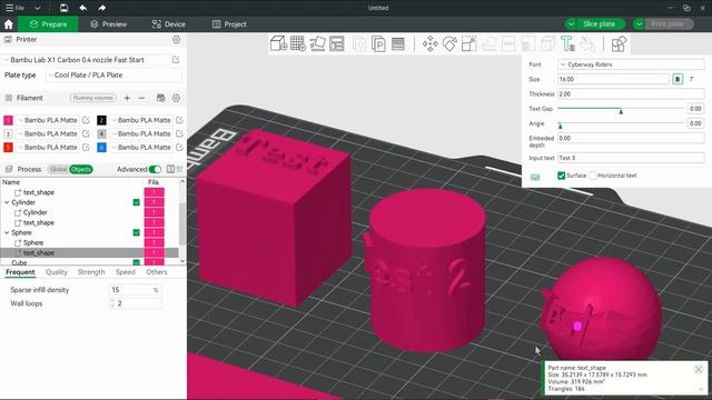 Add TEXT to your model with Bambu Studio смотреть онлайн