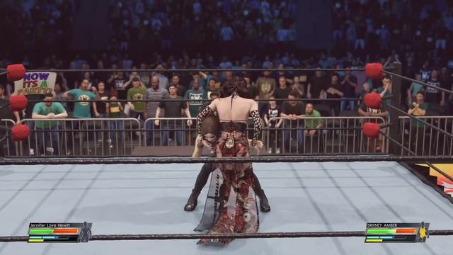 WWE 2K22 PC Mod - Jennifer Love Hewitt VS Britney Amber - Gameplay смотреть онлайн
