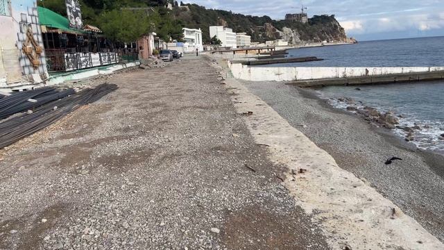 Марат. Реконструкция набережной. 4К. Крым. ЮБК. Гаспра.18.11.2024 г. #сезонконтентаRUTUBE смотреть онлайн