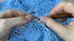 Скатерть крючком, Самира, часть 4 из 7 (45-52 ряд)