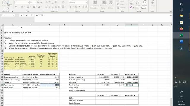 Topic 6 Activity based costing Q10 19 смотреть онлайн