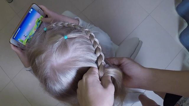 Красивые прически для девочек / Два сердца в косе / Прически на длинные волосы