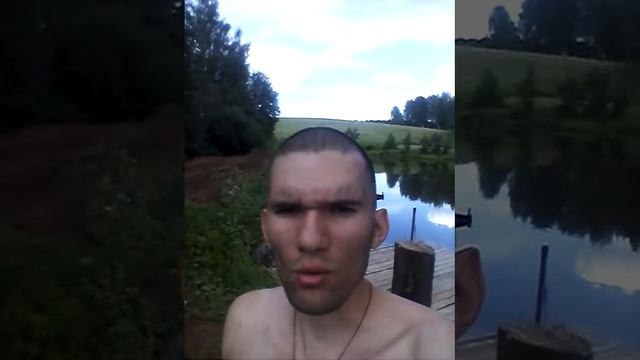 Лето, пруд, я записал видео перед прыжком в воду смотреть онлайн
