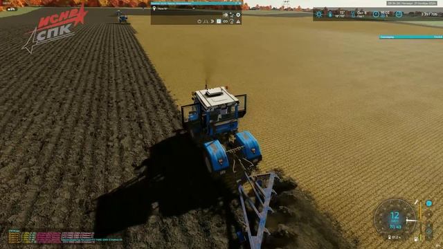 Farming Simulator 22. Вспашка поля(5 ХТЗ 17221 , плуг пску-5. AD и Courseplay)