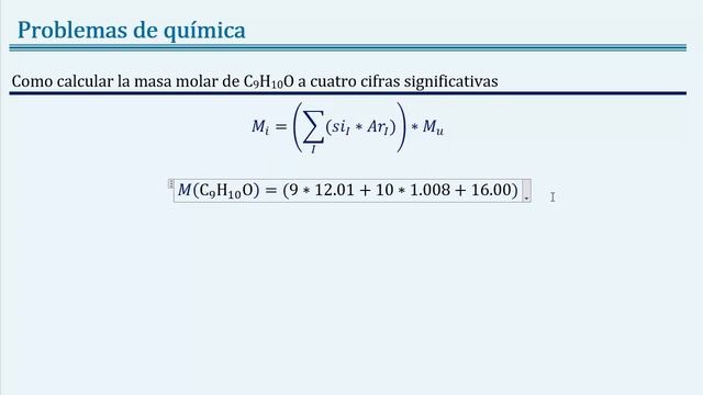 Como calcular la masa molar de C9H10O смотреть онлайн