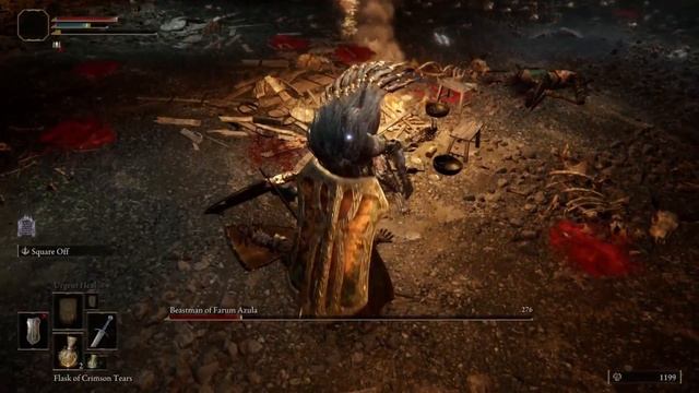 Elden ring - "Beastman of Farum Azula" EASY BOSS BATTLE! смотреть онлайн
