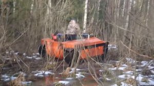 Непотопляемый гусеничный вездеход-платформа для квадроцикла Тьма-ГП