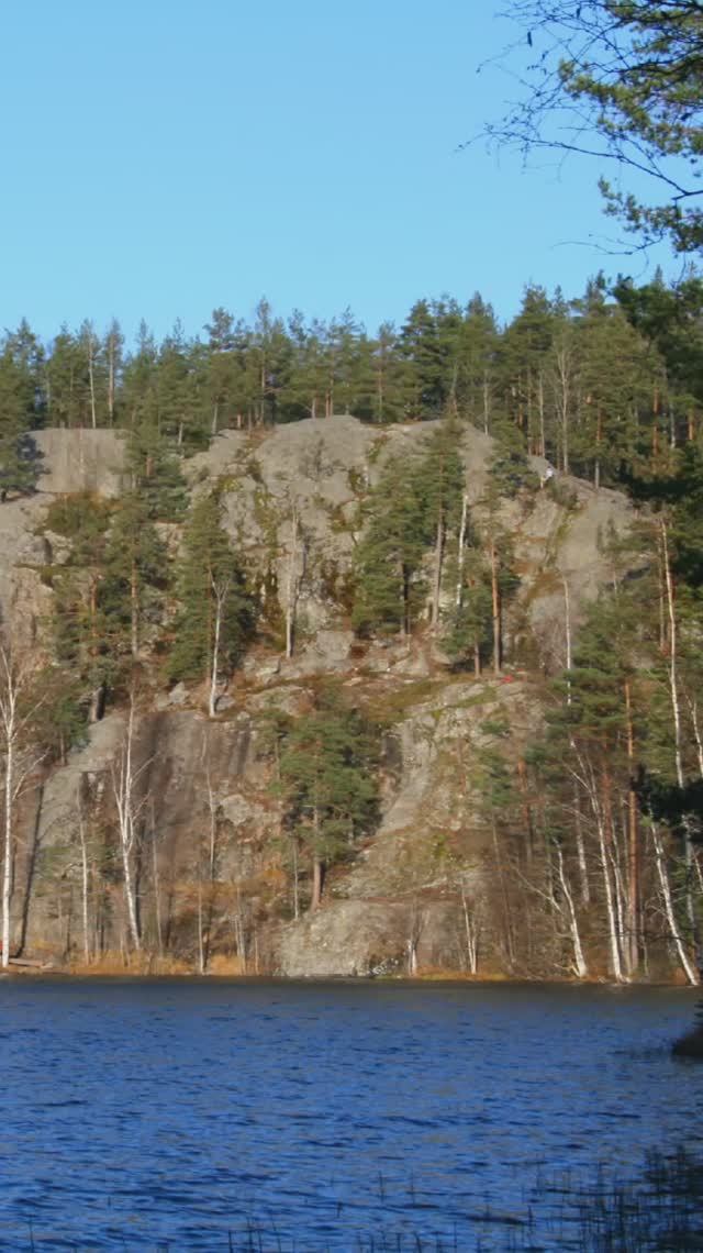 Карельский перешеек. Вид Больших скал с озера Ястребиное. Ноябрь 2007г #большиескалы #ястребиное.mp4 смотреть онлайн