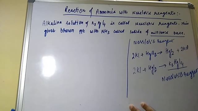 Reaction of ammonia with Nessler's reagents, смотреть онлайн