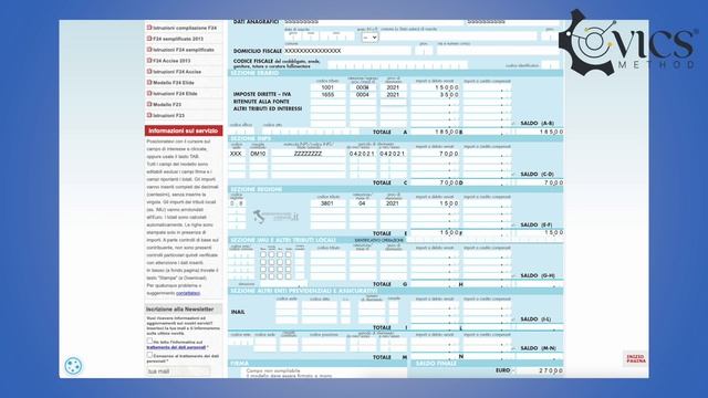 COME PAGARE F24 ONLINE - Metodo VICS смотреть онлайн
