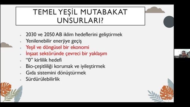 Avrupa Yeşil Mutabakatında Güncel Gelişmeler- Dr. Pınar Kocabey Çiftçi смотреть онлайн