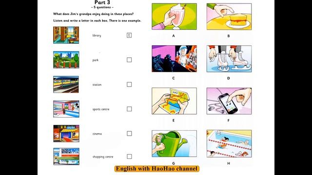 MOVERS 2 | 2018 | TEST 1 | LISTENING | CAMBRIDGE | ENGLISH WITH HAOHAO CHANNEL