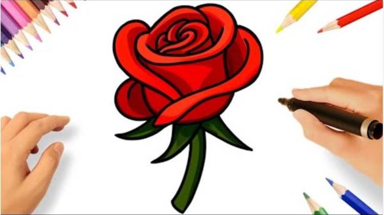КАК ЛЕГКО НАРИСОВАТЬ РОЗУ 🌹 смотреть онлайн