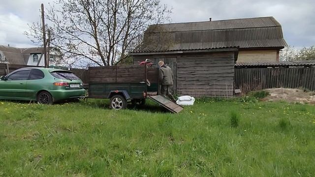 ч.3 Мотоблок замість трактора. Перевожу мотоблок в причепі, сію пшеницю, фрезую мотоблоком смотреть онлайн