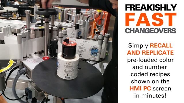 Front & Back Label Applications on Round and Flat bottles with Cognex Vision and Fixed Orientations смотреть онлайн